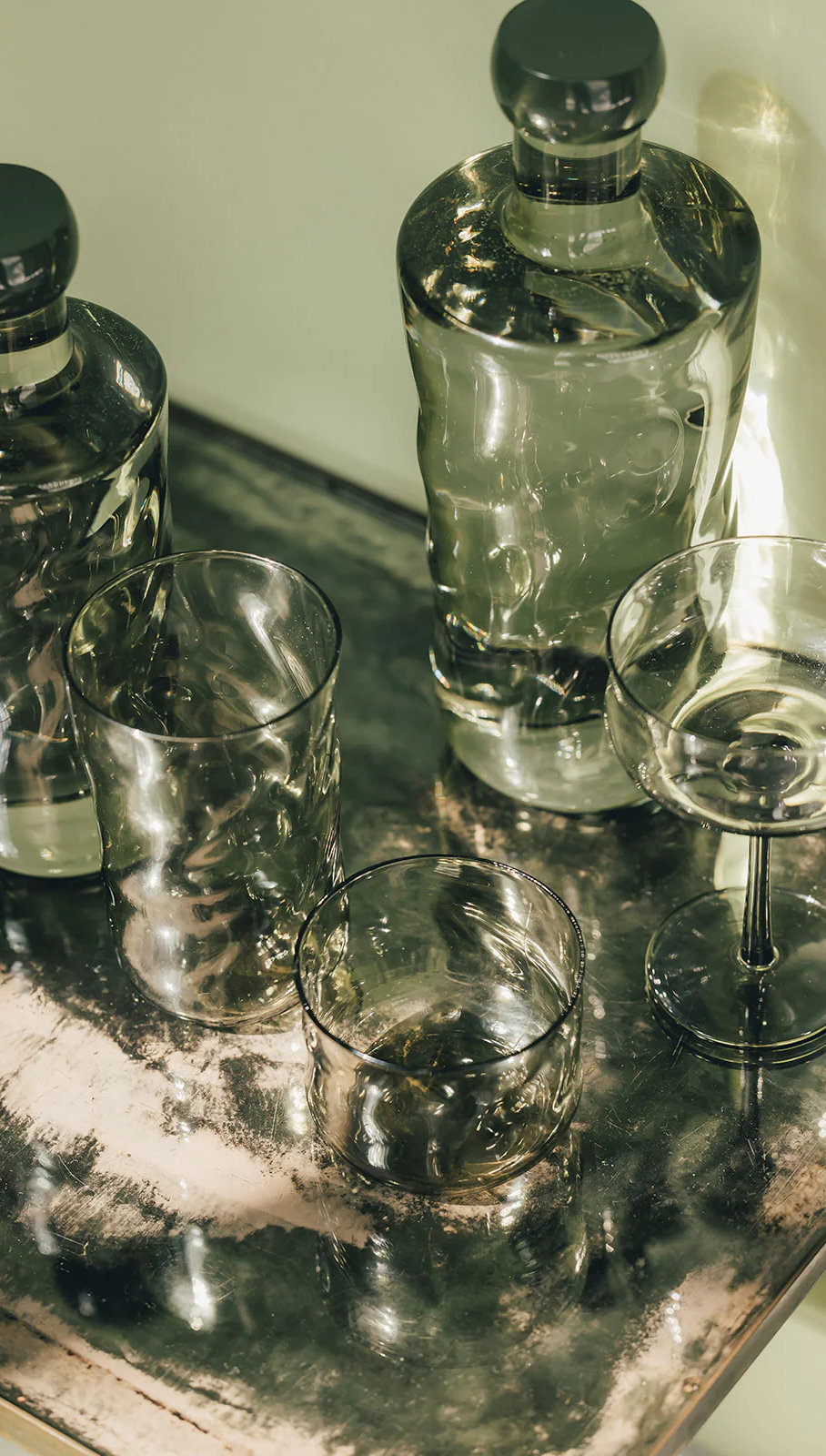 Paveau Glasflachen und Gläser